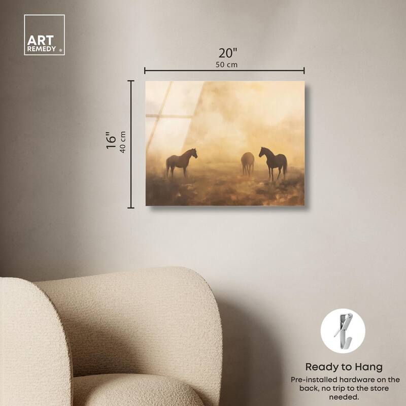 Equine Trio Acrylic by Art Remedy, Ready to Hang