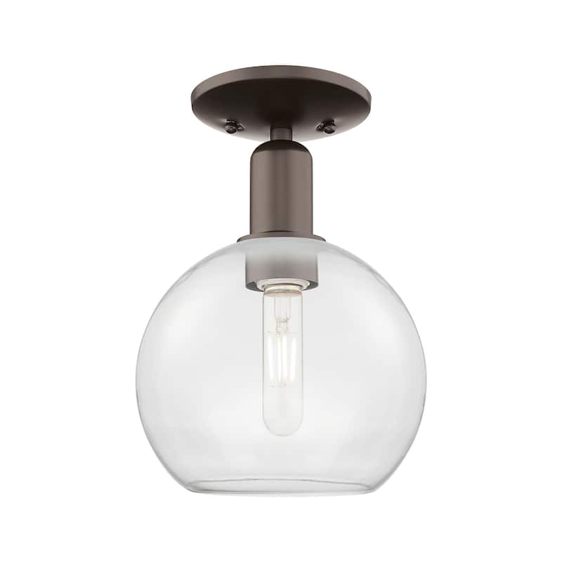 Innovations Lighting 716-1C-12-8 Athens Semi-Flush Athens 8" Wide - Oil Rubbed Bronze / Clear