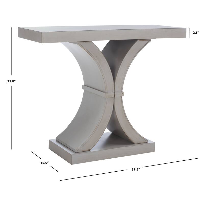 Distressed Hedwig Black SAFAVIEH Dryden Console. - 40" W x 16" D x 32" H - 40Wx16Dx32H