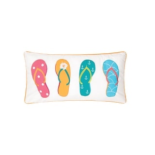 4 Flip Flops 12 x 24 Pillow - On Sale - Bed Bath & Beyond - 27636063