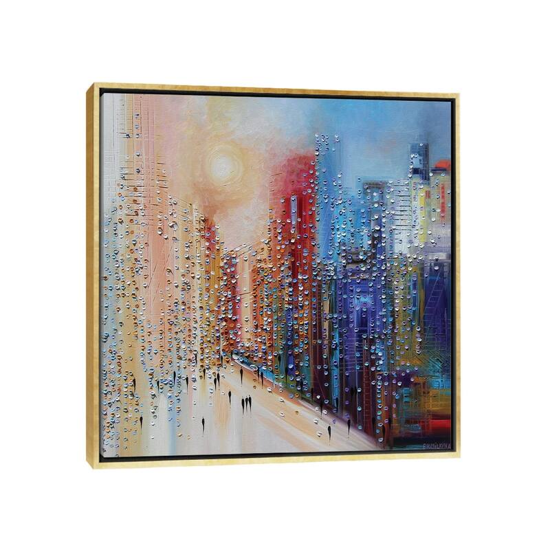 iCanvas "Sunset" by Ekaterina Ermilkina Framed Canvas Print - Gold - 12x12
