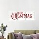 preview thumbnail 3 of 2, iCanvas "Vintage Christmas Signs panel I-Merry Christmas" by Tara Reed 3-Piece Canvas Wall Art Set 16x48x1.5