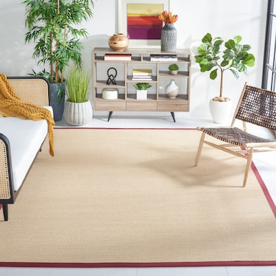 SAFAVIEH Natural Fiber Carmit Casual Border Sisal Rug