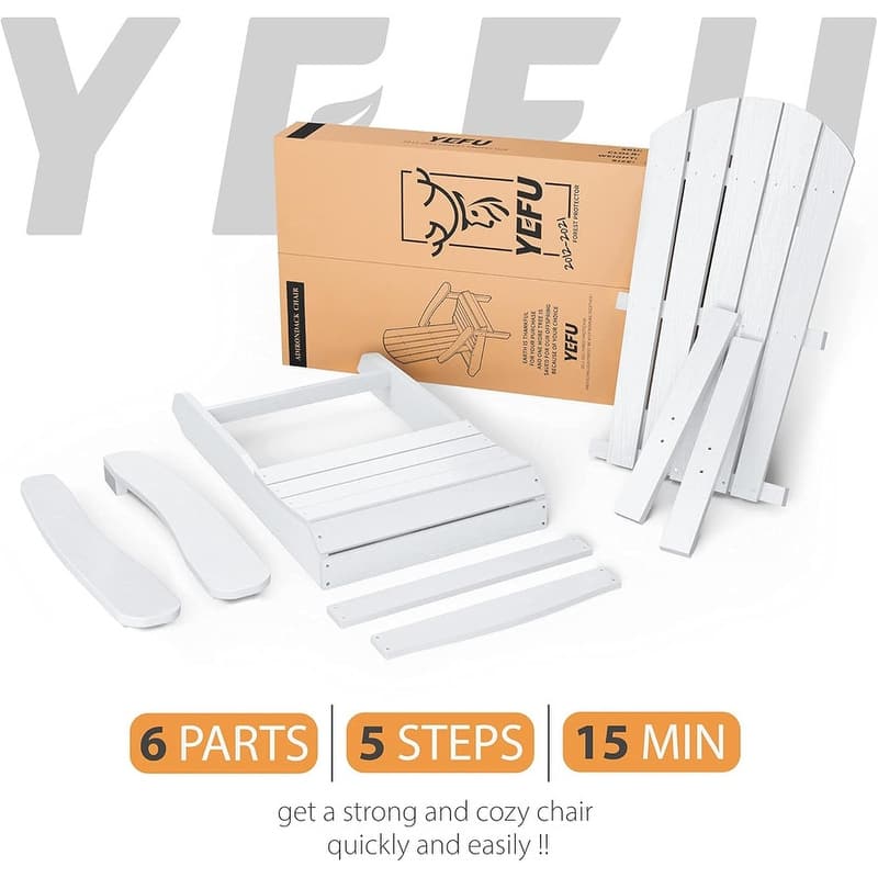 WINSOON All Weather HIPS Outdoor Plastic Adirondack Chair