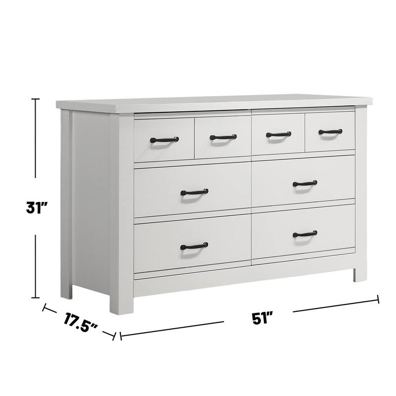 3 Piece Bedroom Set with Storage Drawers in White