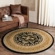 preview thumbnail 41 of 140, SAFAVIEH Lyndhurst Kuralay Traditional Oriental Rug 4' Round - Black/Tan - Round
