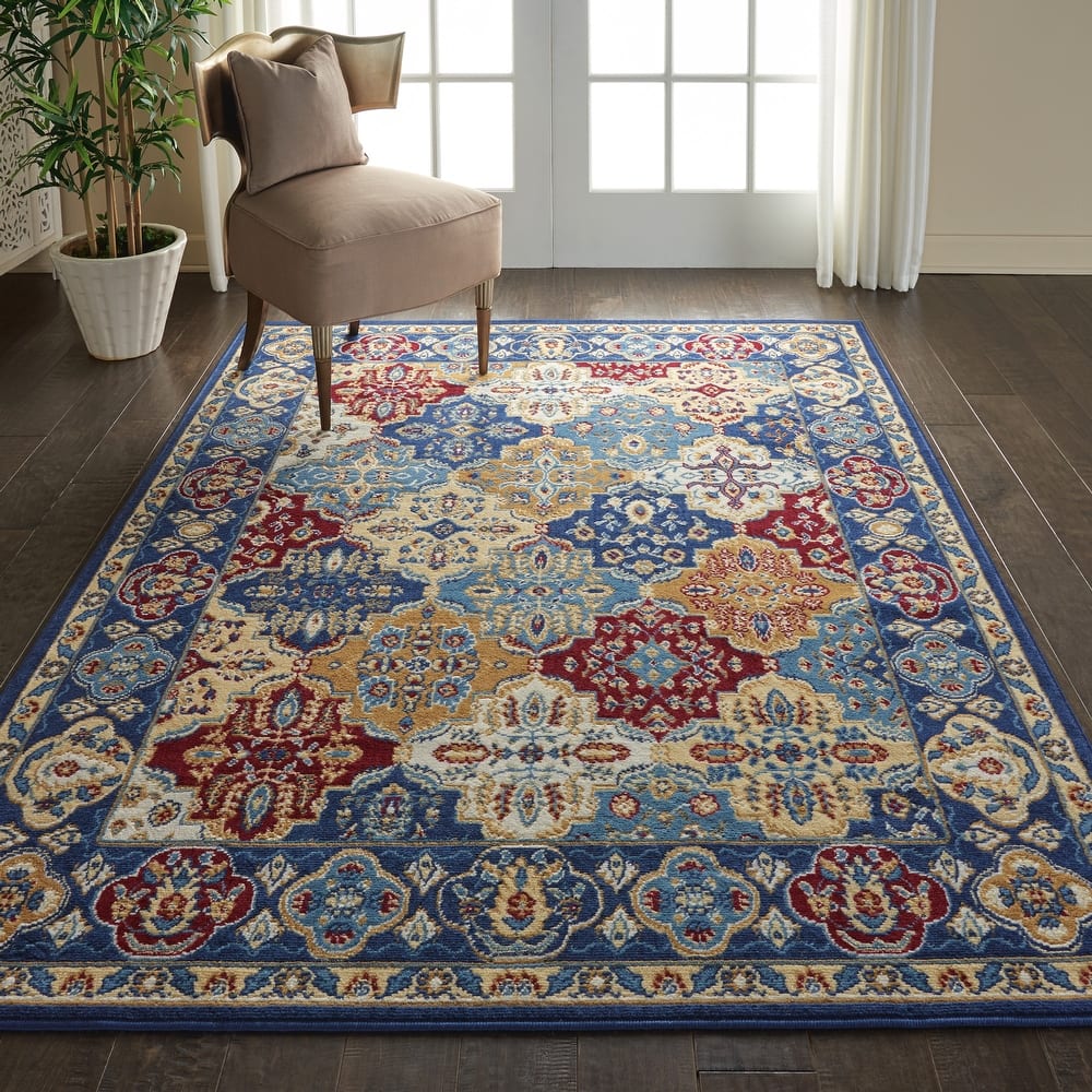 Nourison Grafix Vintage Boho Persian Border Area Rug