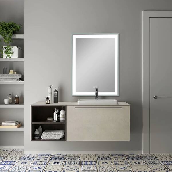 Shop Smart Backlit Led Illuminated Fog Free Vanity Mirror With Lights And Dimmer On Sale Overstock 30900503
