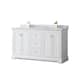 Option White / White Carrara Marble Top / Brushed Gold