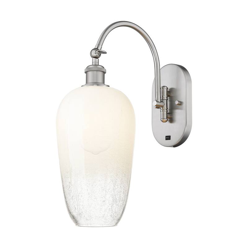 Innovations Lighting Endless Possibilities Ballston - Brookhaven Flute - 1 Light 7" Swiveling Sconce - Brushed Satin Nickel/Opal