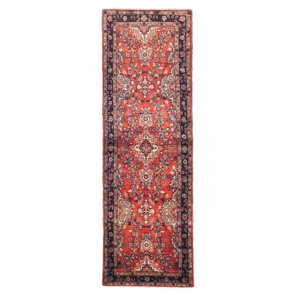 ECARPETGALLERY Hand-knotted Andelz Red Wool Rug - 2'8 x 8'6