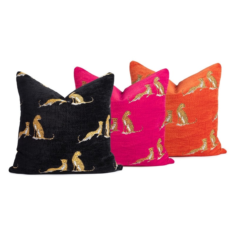 Sherry Kline 22" One of a Kind Panther Decorative Pillow, Feather/Down Fill, Zipper Closure