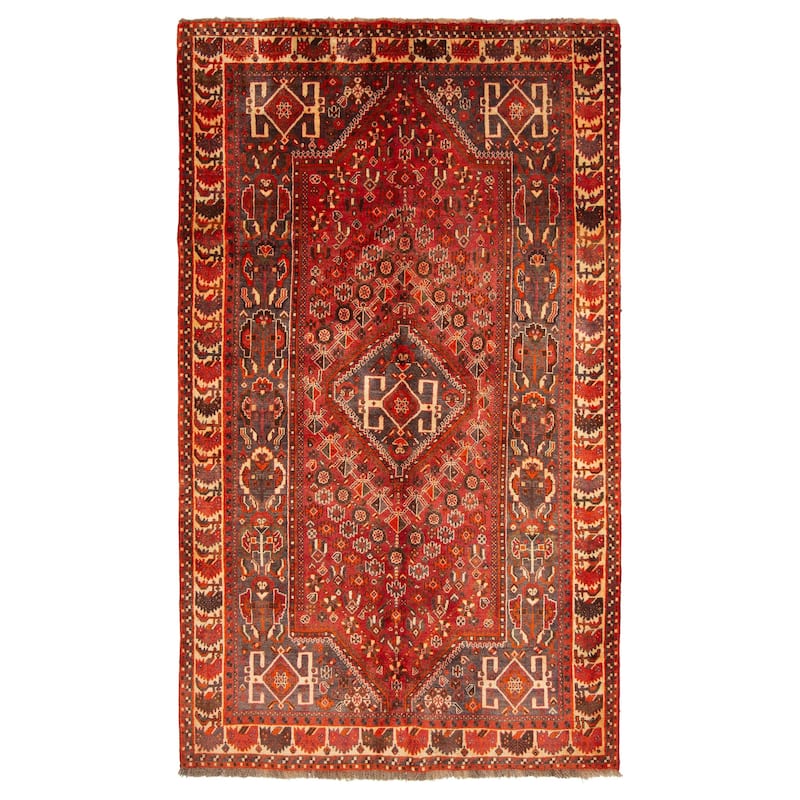 ECARPETGALLERY Hand-knotted Melis Vintage Copper Wool Rug - 5'3 x 8'10 - Dark Copper - 5'3 x 8'10