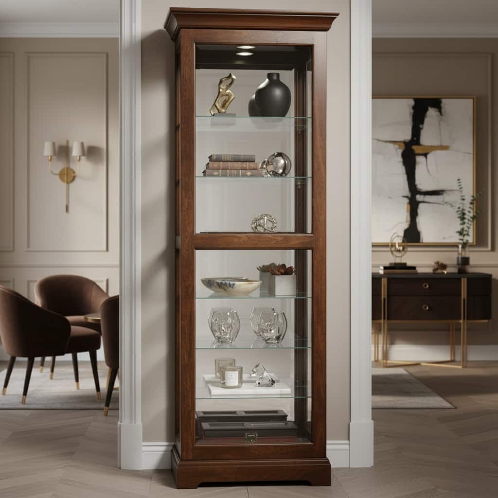 Howard Miller Martindale Brown Wood 7-shelf Curio Cabinet