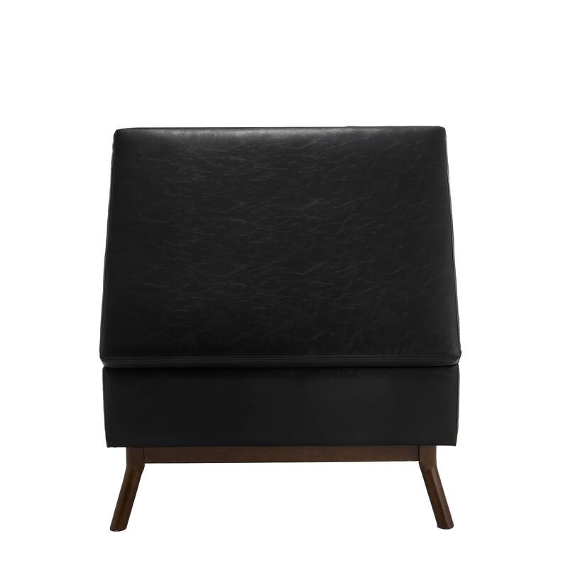 Square Storage Bench Coffee Table, Storage Ottoman Table with Wood Legs, Upholstered Footstool with Hidden Storage Compartment