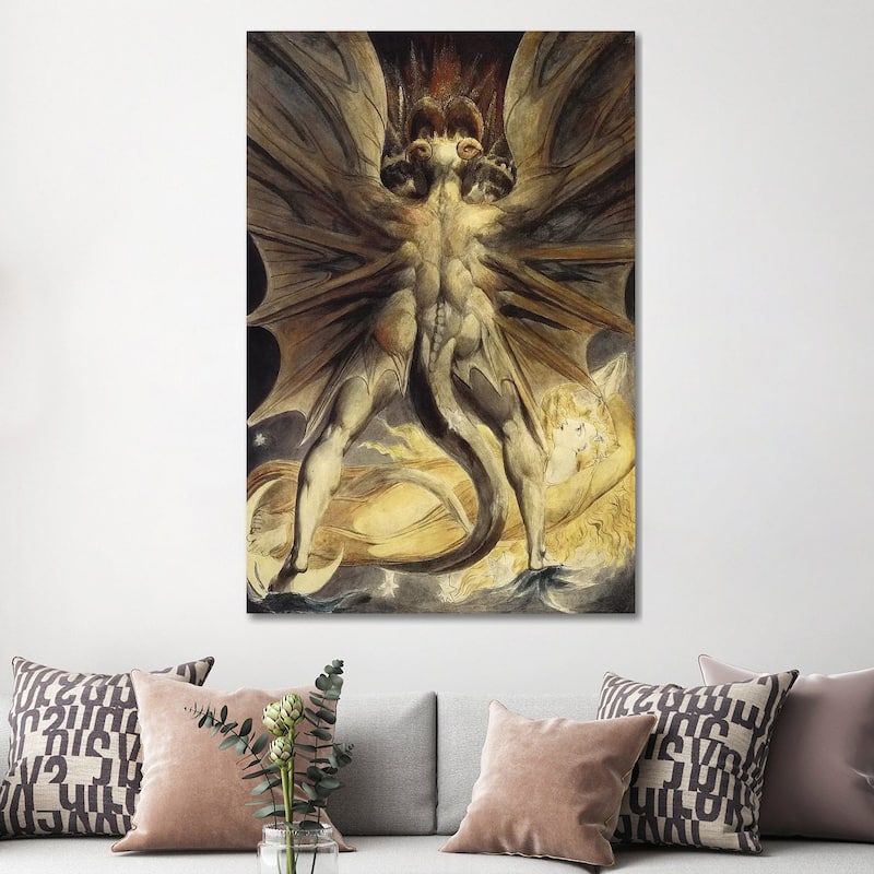iCanvas "The Great Red Dragon and the Woman Clothed in the Sun, c. 1803-1805" by William Blake Canvas Print