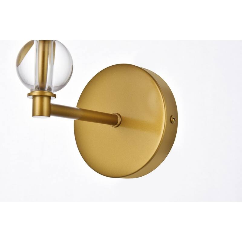 Bella 1 Light Bath Sconce with White Fabric Shade