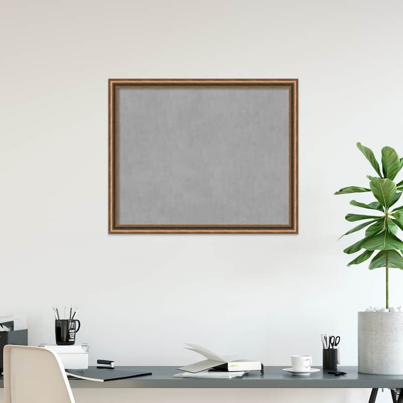 Amanti Art Manhattan Bronze Narrow Framed Magnetic Board