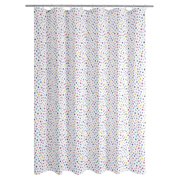 slide 2 of 5, Multi Confetti Dot Shower Curtain - multi on white - 70x72