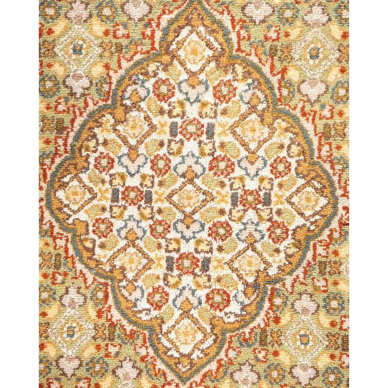 Overton Hand Knotted Wool Vintage Inspired Traditional Mogul Blue Area Rug - 9 X 12
