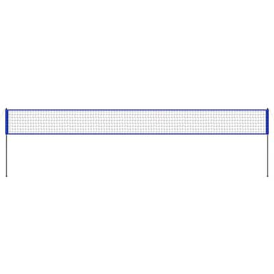 Blue Steel and PE Adjustable Volleyball Net Set,Portable and Weatherproof
