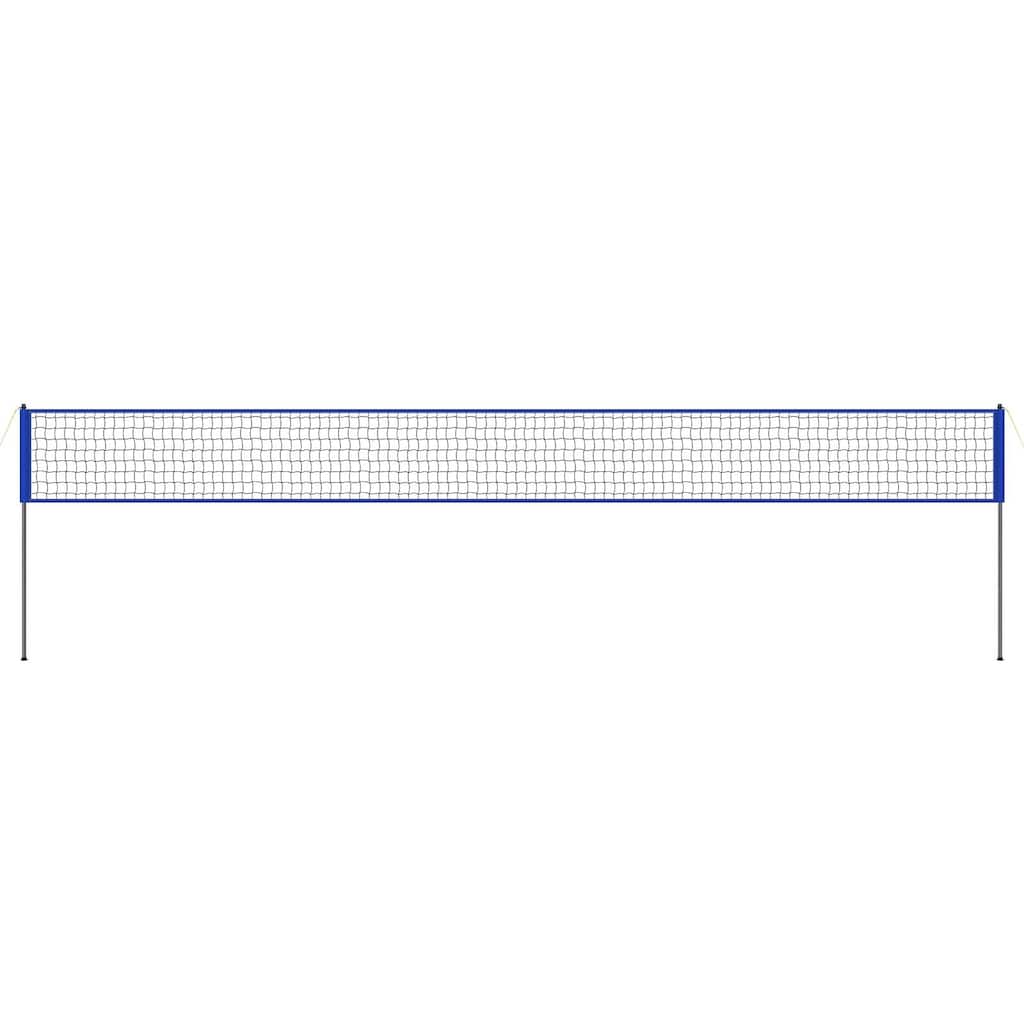 Blue Steel and PE Adjustable Volleyball Net Set,Portable and Weatherproof