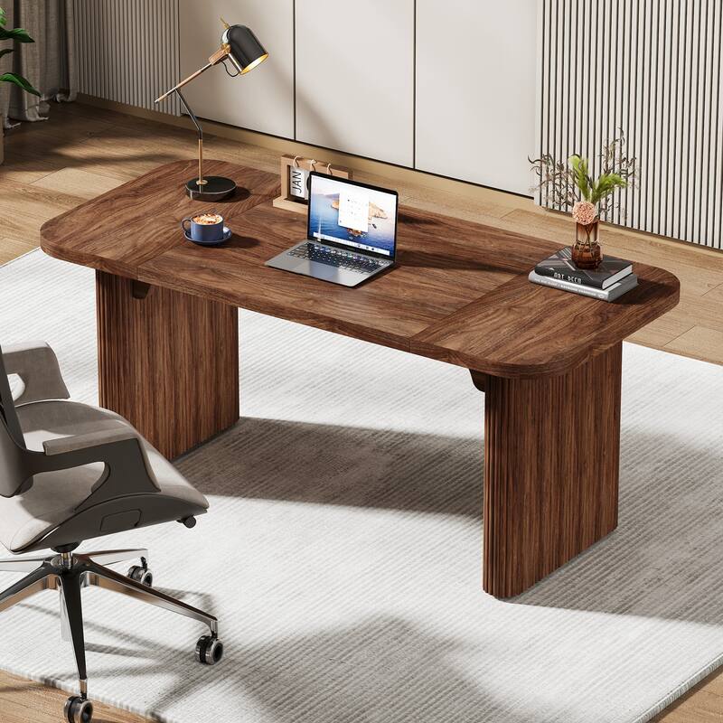 62.99'' W Modern Executive Desk Simple Computer Desk with Engineered Wood Top and Legs