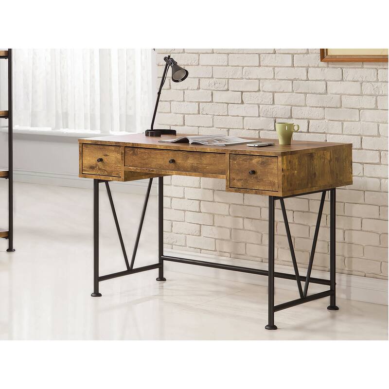 Wallingford Industrial Writing Desk - Antique Nutmeg