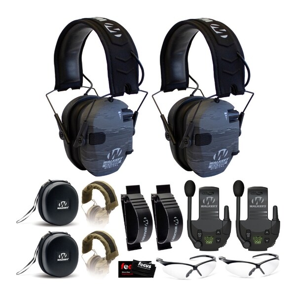 Walker s Razor Digital Ear Protectors Ghost Camo 2Pk Tactical