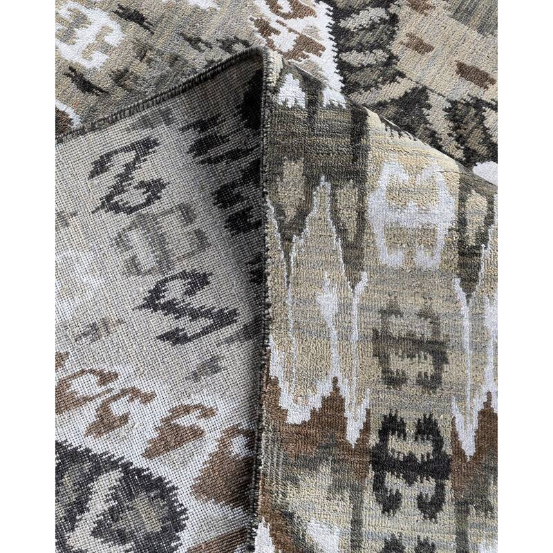 Ikat One-of-a-Kind Hand-Knotted Area Rug, Multicolor - 8' 10" x 12' 1"