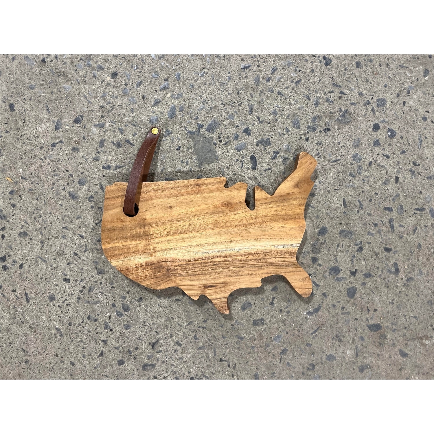 Acacia Wood "USA" Cutting Board - A - Natural