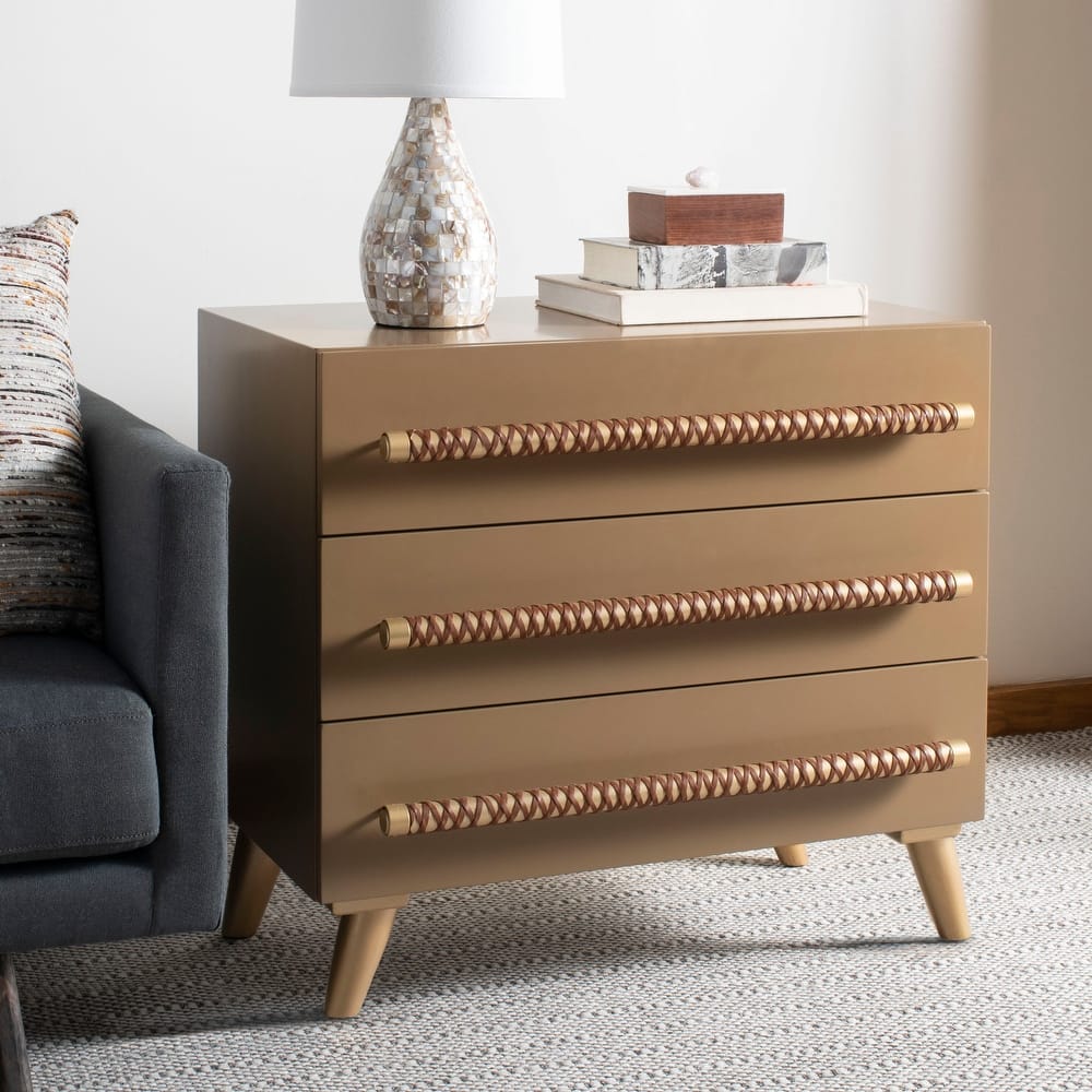 SAFAVIEH Audra 3-Drawer Storage Bedroom Chest.