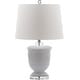 preview thumbnail 4 of 7, SAFAVIEH Lighting 24-inch Shoal White Table Lamp (Set of 2) - 14"x14"x23"