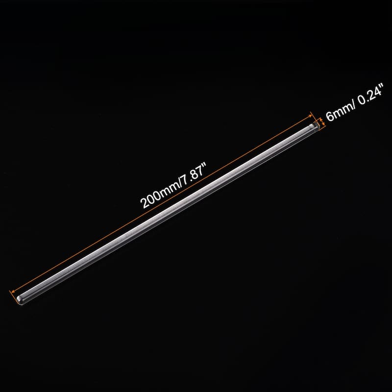 Borosilicate Glass Stick Stir Rod for Lab, kitchen 6Pcs - 7.87" x 0.24"