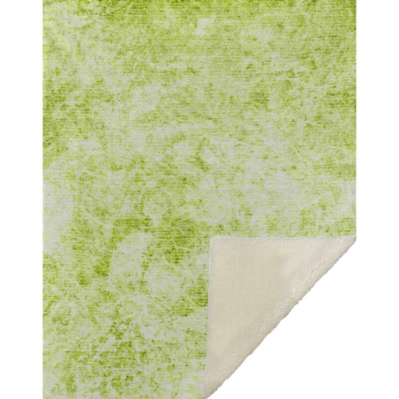 Premium Machine Washable Abstract Sherpa Throw Blanket