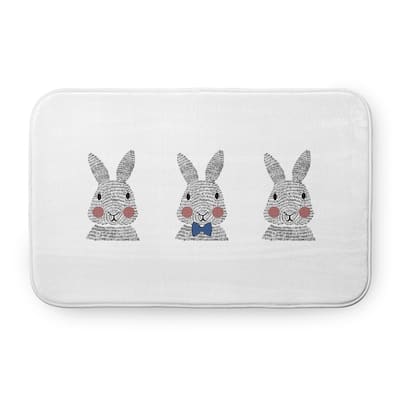 Bunny Triplets Bathmat