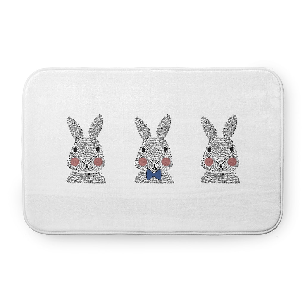 Bunny Triplets Bathmat