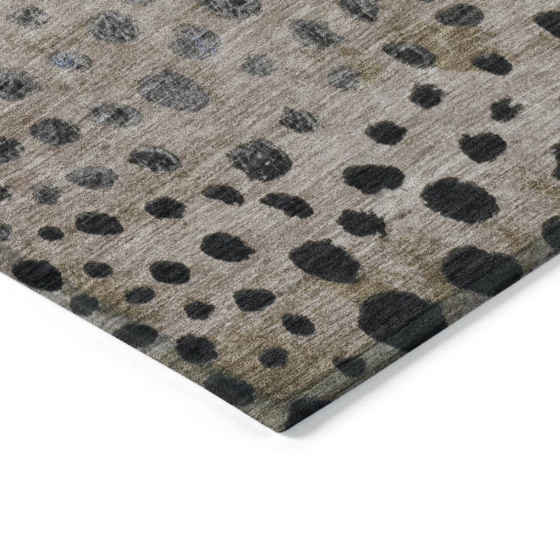 HomeRoots Abstract Transitional Rectangle Outdoor Rug