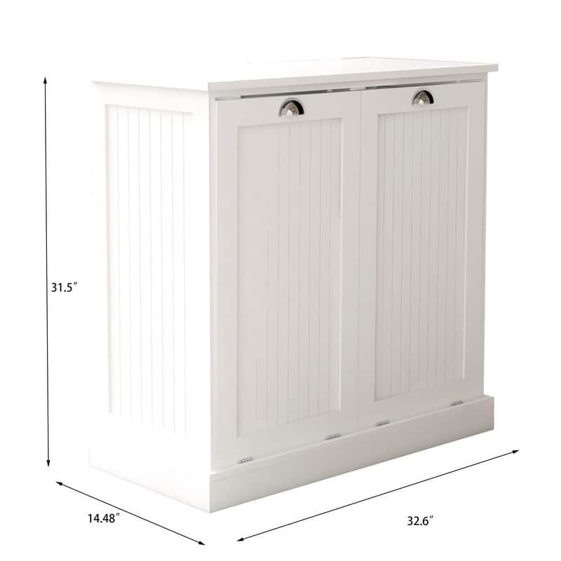 Two-Compartment Tilt-Out Laundry Sorter Cabinet