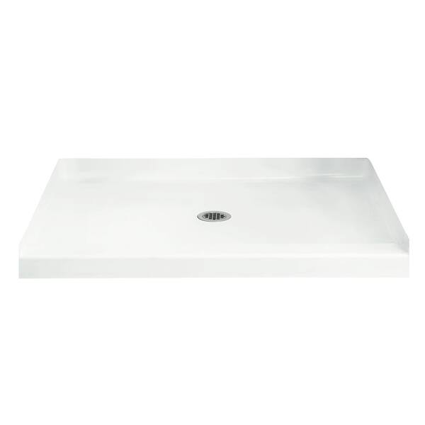 slide 2 of 3, Sterling 72271100 Accord 60" x 36" Vikrell Shower Pan with Drain White
