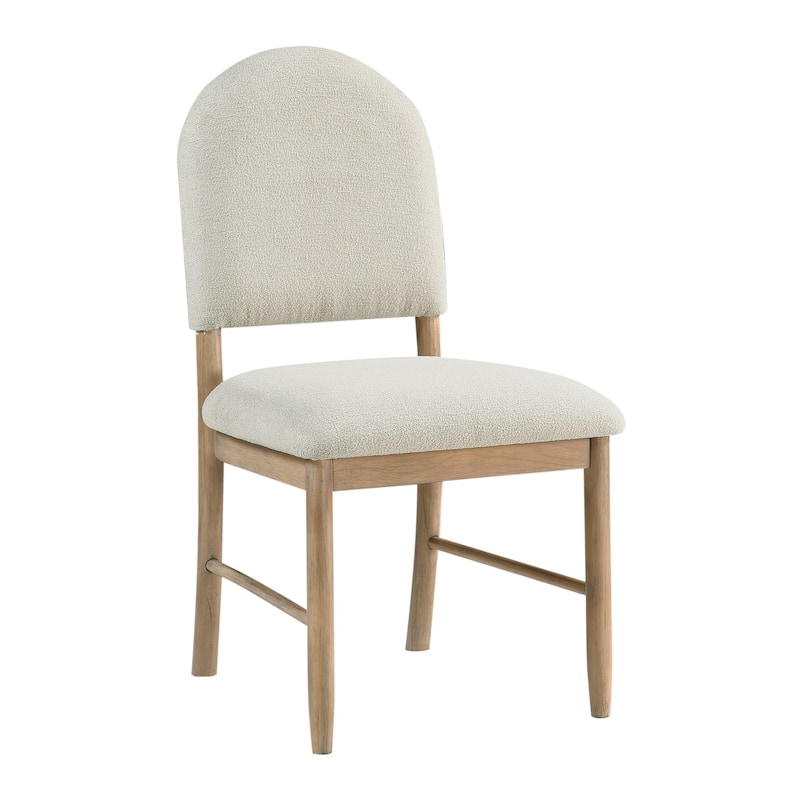 5/7-Piece Classic Luxury Natural Finish Dining Furniture Set with Oval Dining Table and Beige Upholstered Seat Back Chairs