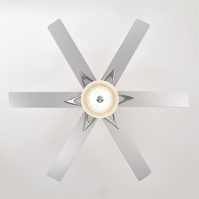3 Speed Modern Ceiling Fan Light with Remote and 6 Blade, AC Motor