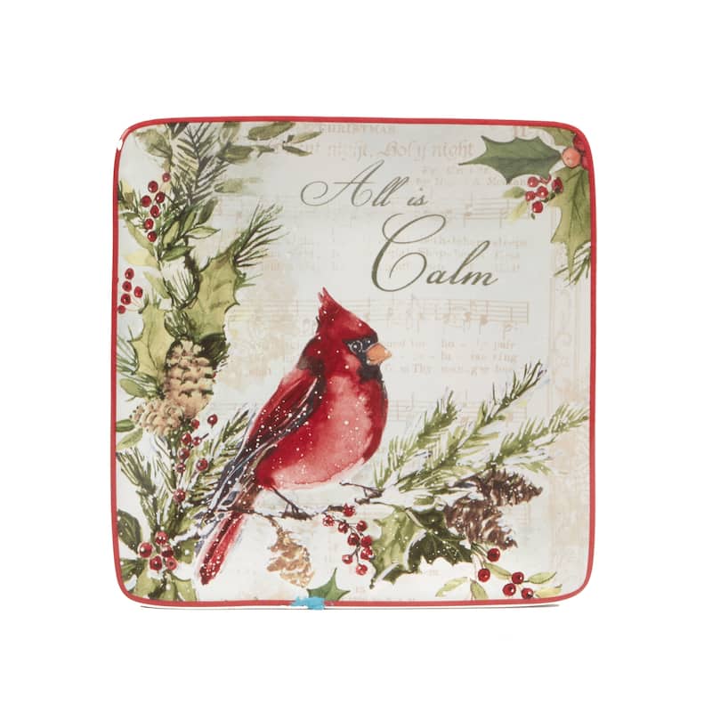 Certified International Silent Night 6" Canape/Luncheon Plates, Set of 4
