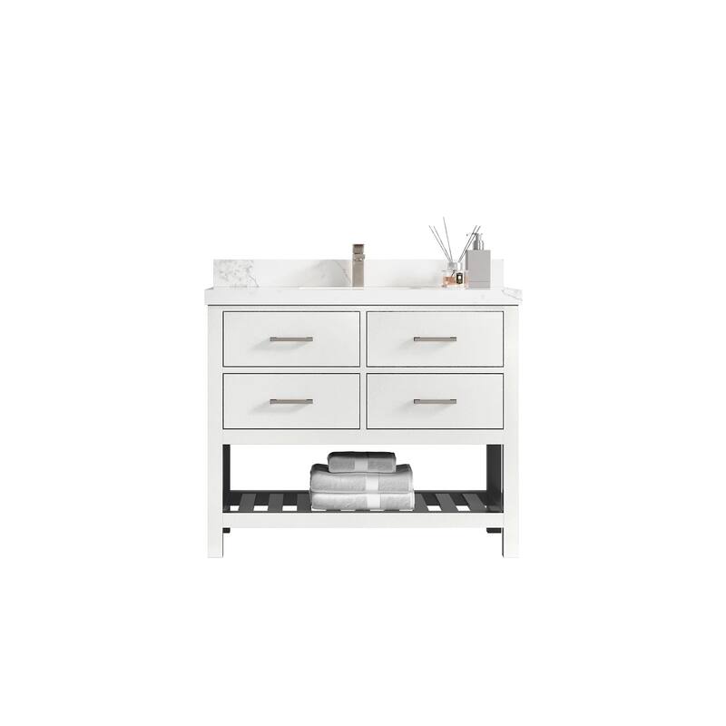 Willow Collections 42 in. W x 22 in. D Parker Single Sink Bathroom Vanity with Countertop