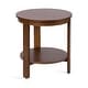 preview thumbnail 28 of 117, Kate and Laurel Foxford Round Wood Side Table 22x22x24 - Walnut