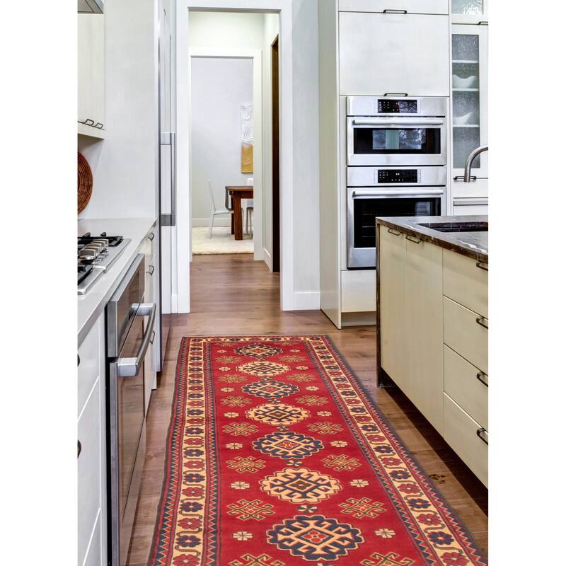 ECARPETGALLERY Hand-knotted Kargahi Red Wool Rug - 2'10 x 9'5