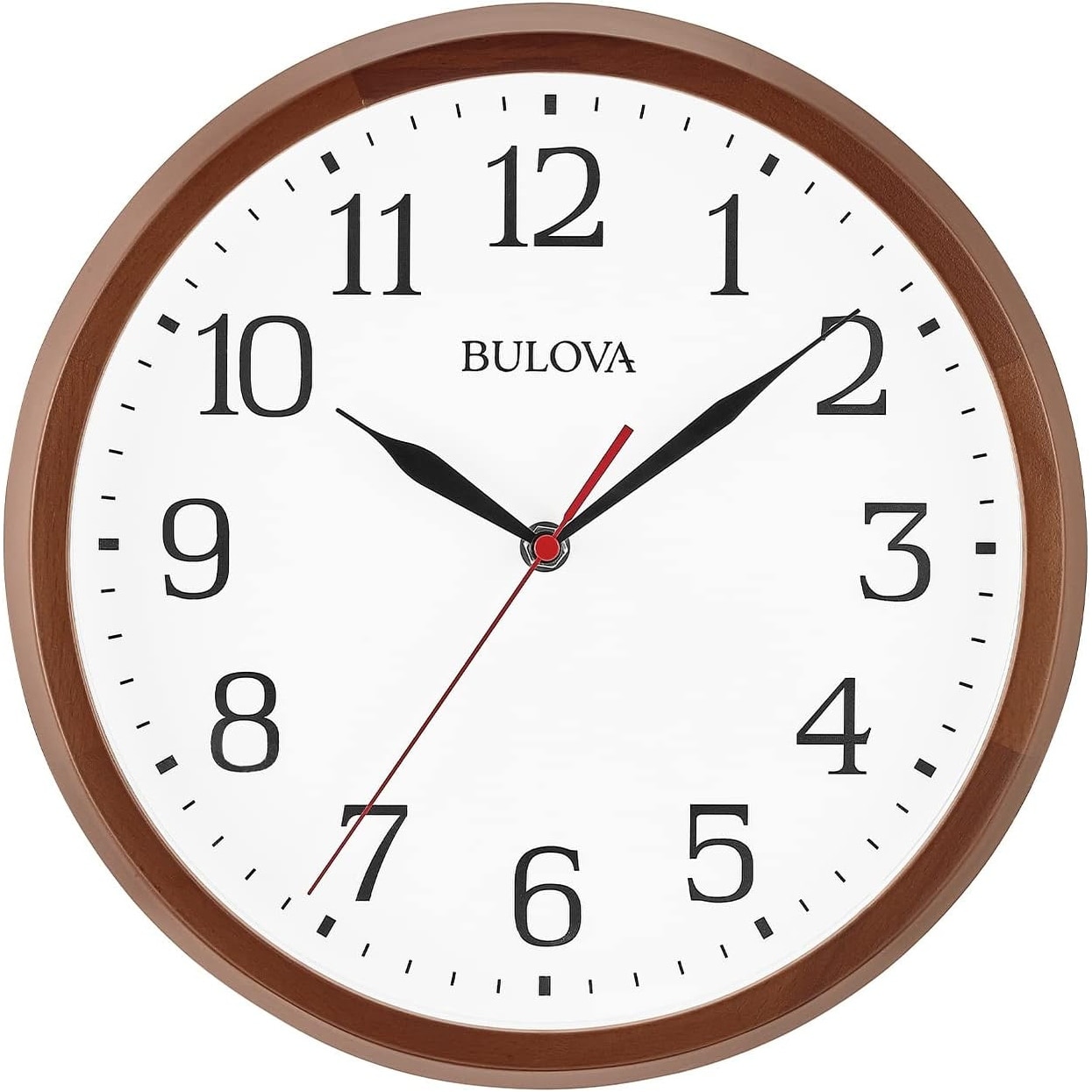 Bulova Clocks Model C4899 Clarity, Warm Walnut