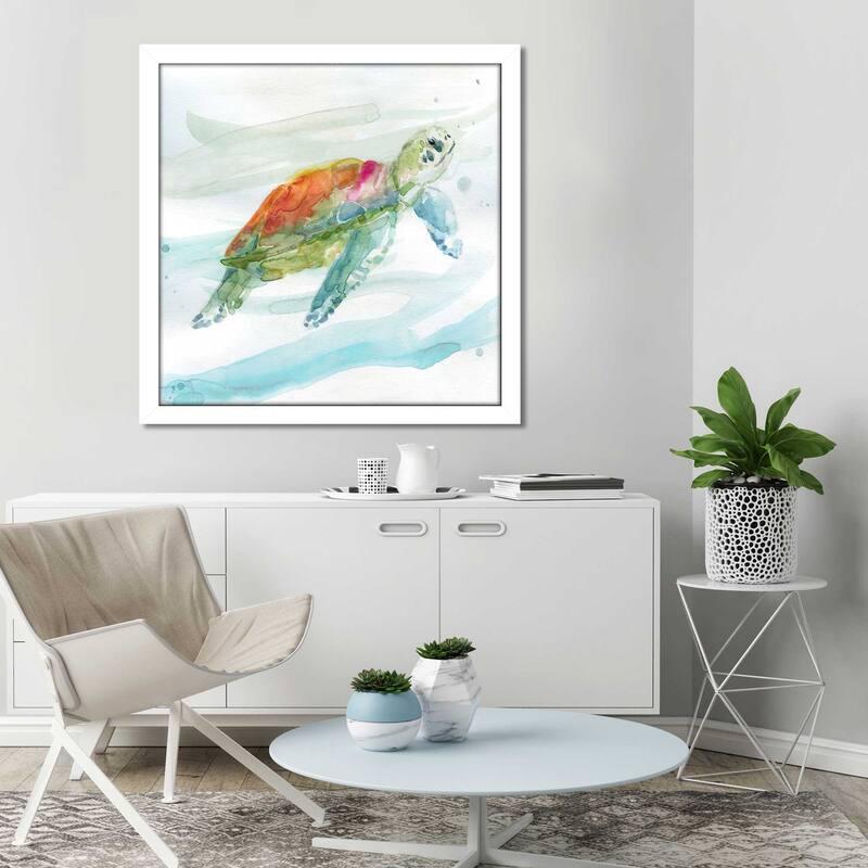 "Turtle Tropics I" by Carol Robinson Print on Acrylic.