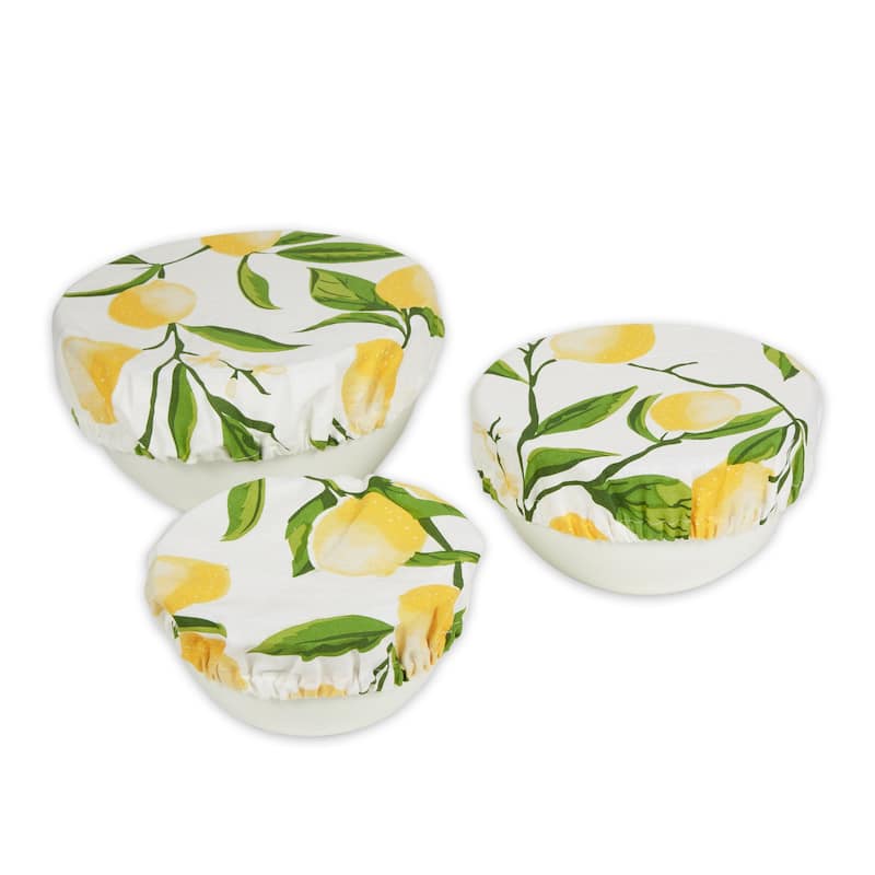 Print Dish Cover (Set Of 3) - Lemon Bliss Print