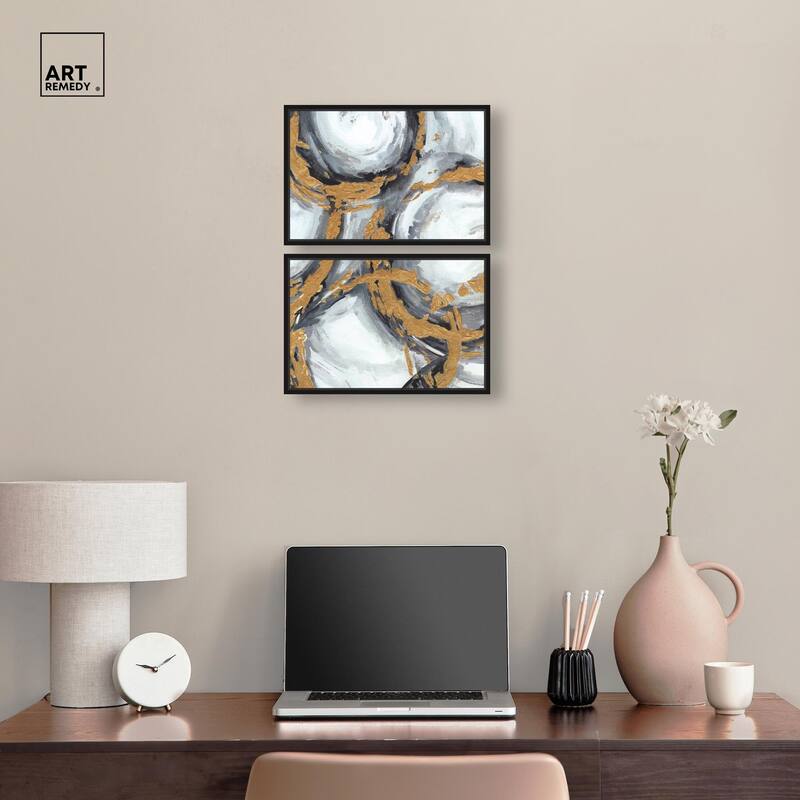 Love Circles Canvas Set of 2 by Art Remedy